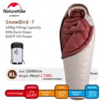 Naturehike XL/1090G Snowbird Ördek Tüyü Mumya Uyku Tulumu -35°C - Görsel 21