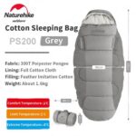 Naturehike PS200 Oval Ultralight Uyku Tulumu -4°C - Görsel 8