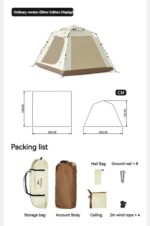 Naturehike Ango Picnic Otomatik Kurulum 3 Kişilik Çadır - Görsel 27