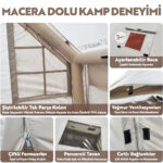 Madfox Bigless Glamping Cotton Inflatable Şişme Çadır [ Baca Çıkışlı ] - Görsel 8