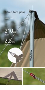 Naturehike Square Glamping 3x4 mt Tarp [Güneş ve Rüzgar Koruma Tentesi] - Görsel 22