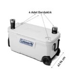 Coleman Xtreme Wheeled 100 QT Tekerlekli Soğutucu Marine Buzluk 94.6 Lt - Görsel 21