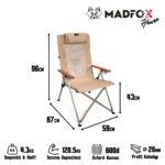 Madfox Haven 6 Kademeli Katlanır Kamp Sandalyesi - Görsel 12